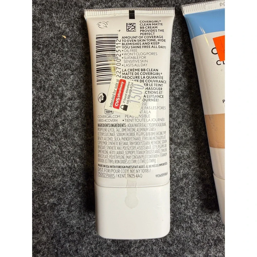 3 pc Covergirl Clean Matte BB Cream for Oily Skin 520 Light/Pale 1FL OZ